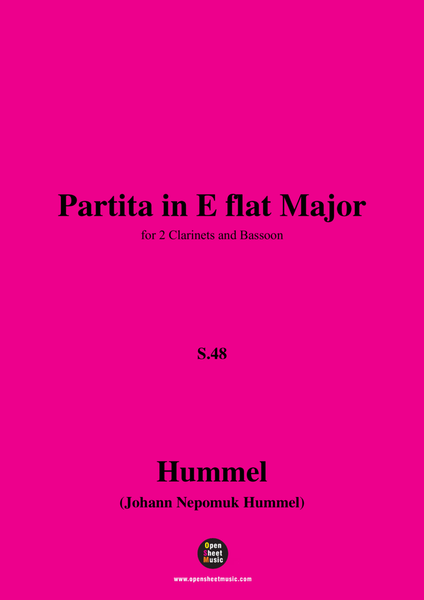 Hummel-Partita,in E flat Major,S.48,for 2 Clarinets and Bassoon image number null