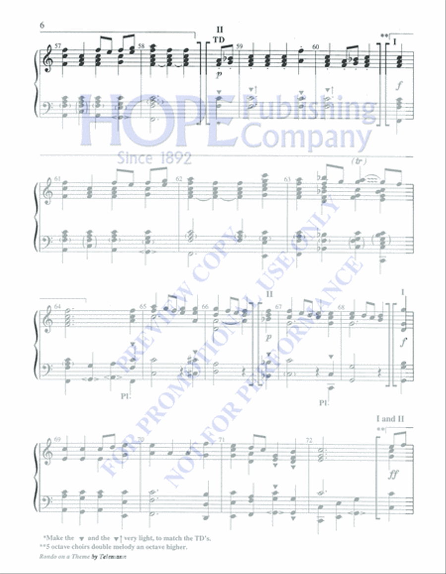 Rondo on a Theme by Telemann 5-Octaves scores gallery preview page 6