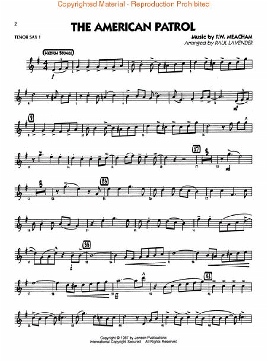 Swing Classics for Jazz Ensemble – Tenor Sax 1 Jazz Ensemble scores gallery preview page 2