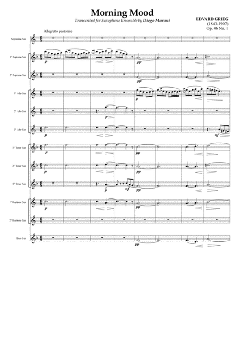 Peer Gynt Suite No. 1 op. 46 for Saxophone Ensemble image number null