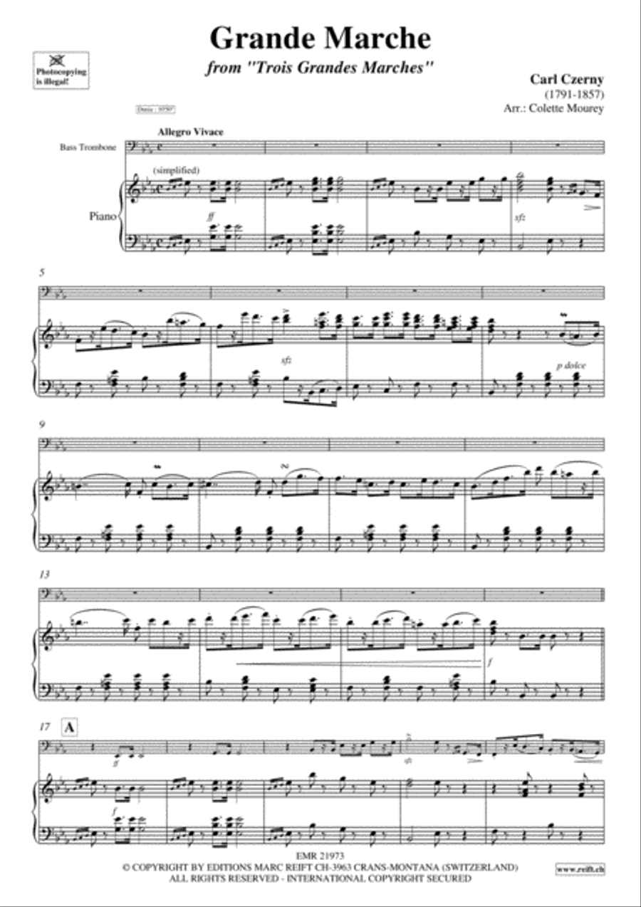 Grande Marche Bass Trombone scores gallery preview page 3