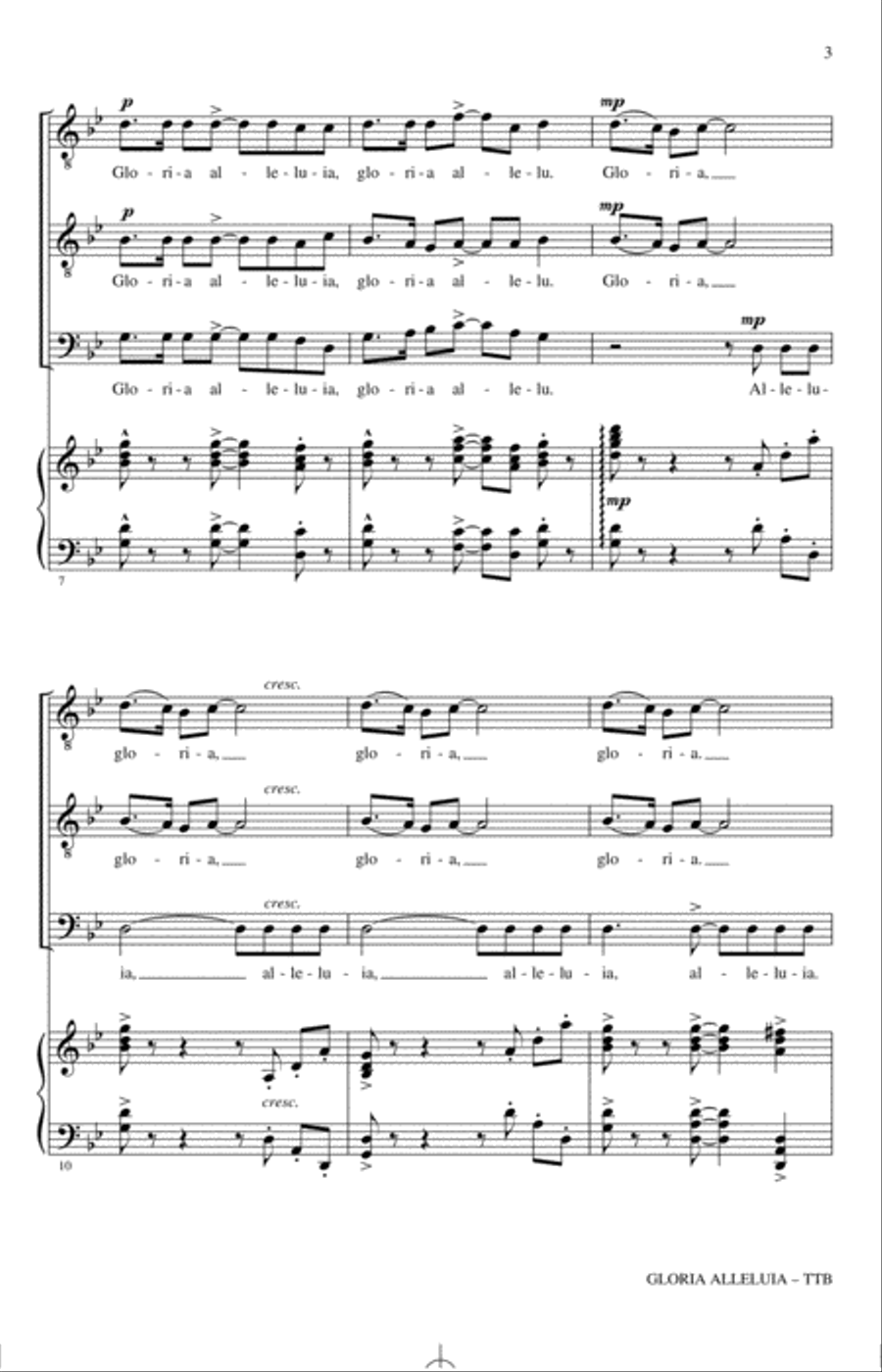 Gloria Alleluia Gloria Alleluia TTBB scores gallery preview page 2
