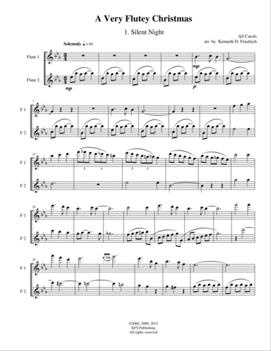 A Very Flutey Christmas Flute Duet scores gallery preview page 4
