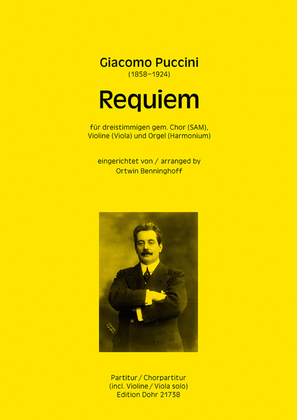 Requiem (für dreistimmigen gemischten Chor (SAM), Violine od. Viola und Orgel) (nach dem Requiem für Chor STB, Viola und Orgel)