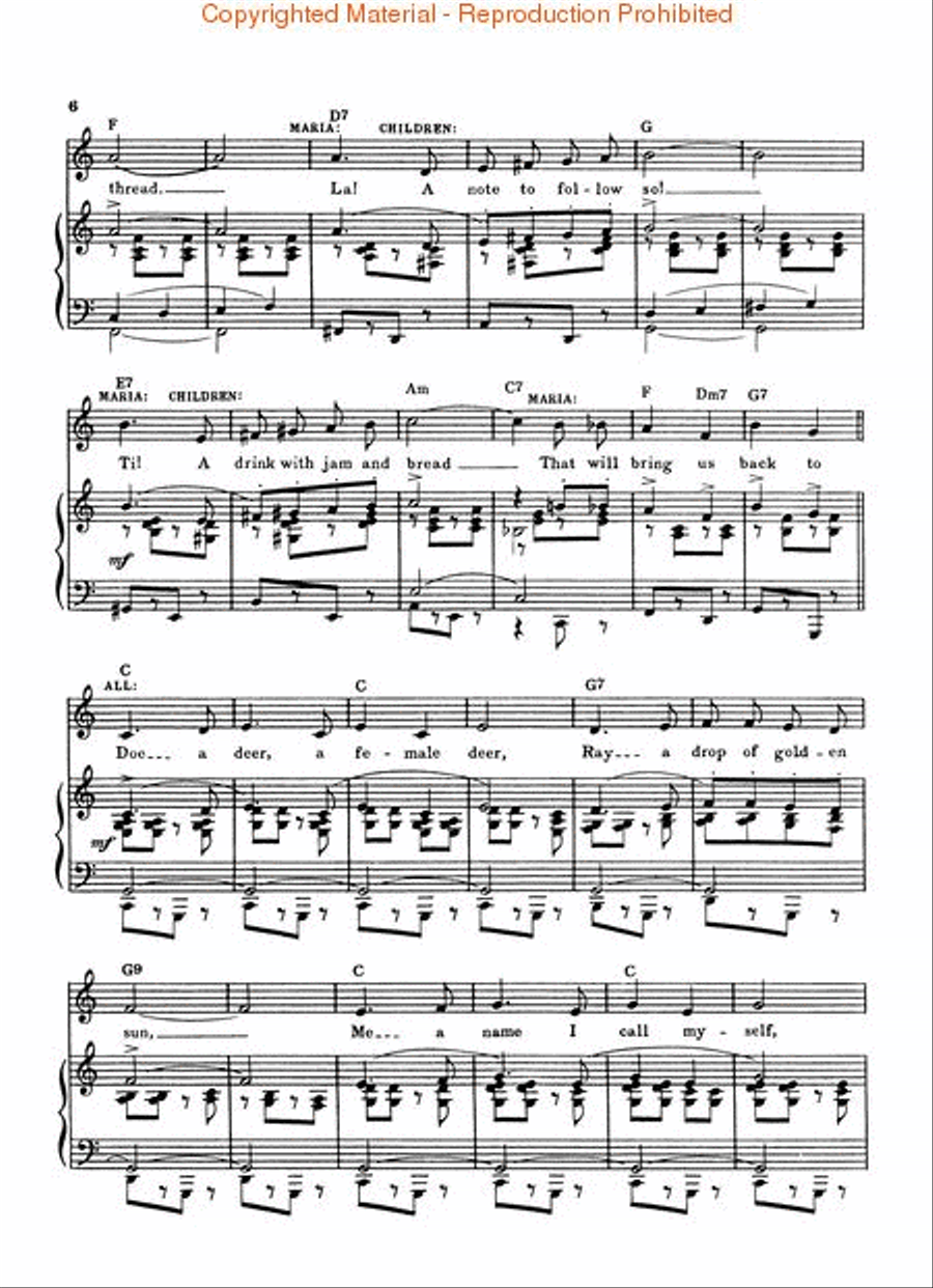 Do-Re-Mi (from The Sound of Music) Piano, Vocal, Guitar scores gallery preview page 3