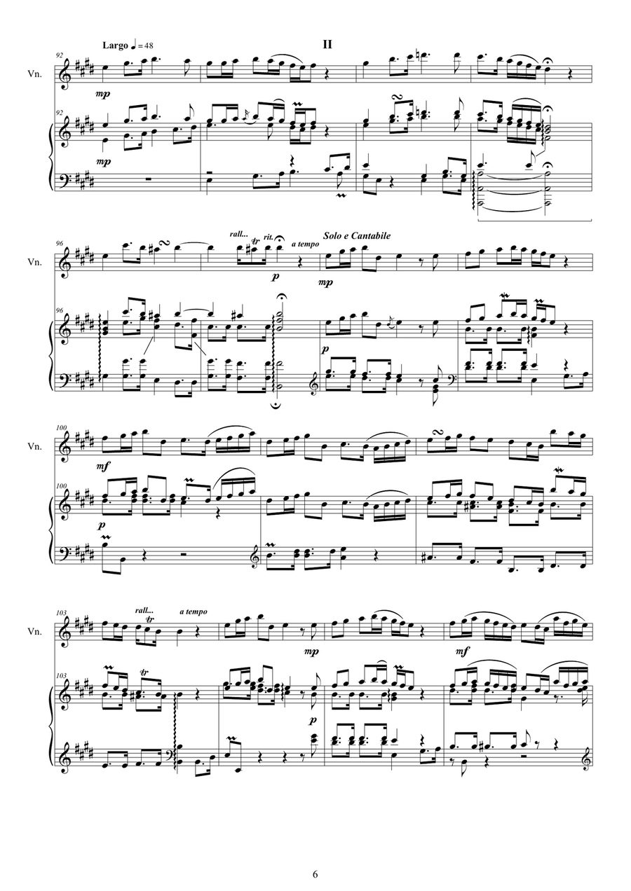 Vivaldi - Violin Concerto No.12 in E major RV 265 Op.3 for Violin and Piano Violin Solo scores gallery preview page 6