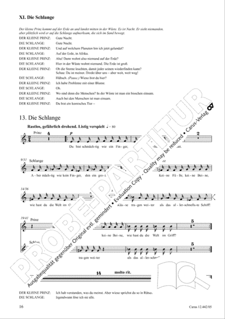 Der kleine Prinz 3-Part scores gallery preview page 17