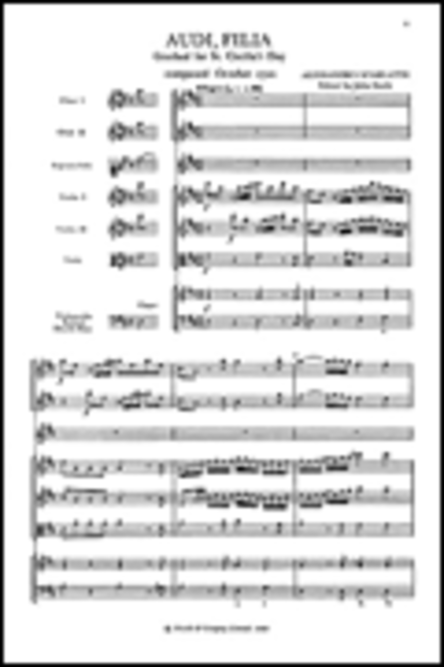 Alessandro Scarlatti: Audi Filia (Vocal Score) SSA scores gallery preview page 1