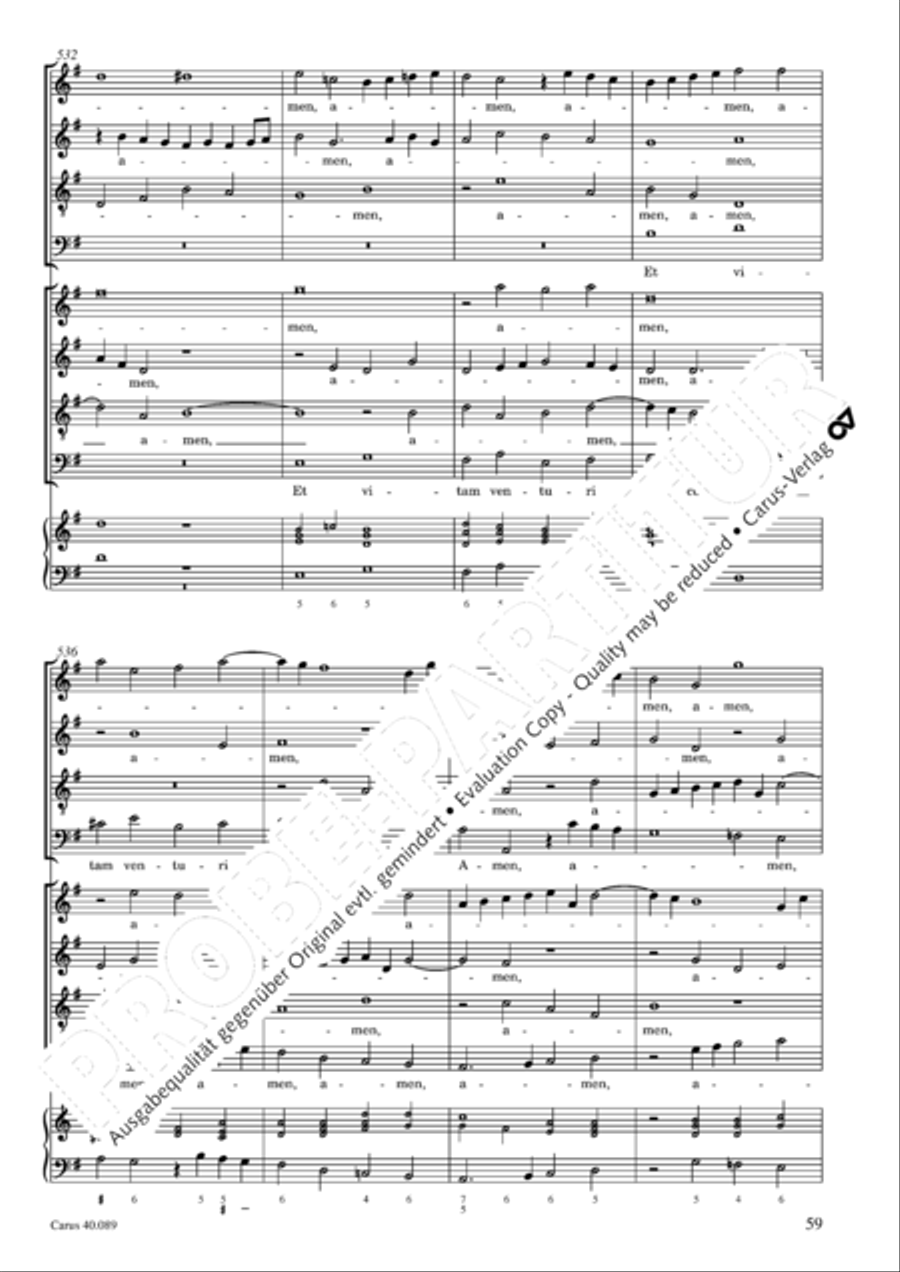 Credo a 8 voci 4-Part scores gallery preview page 60