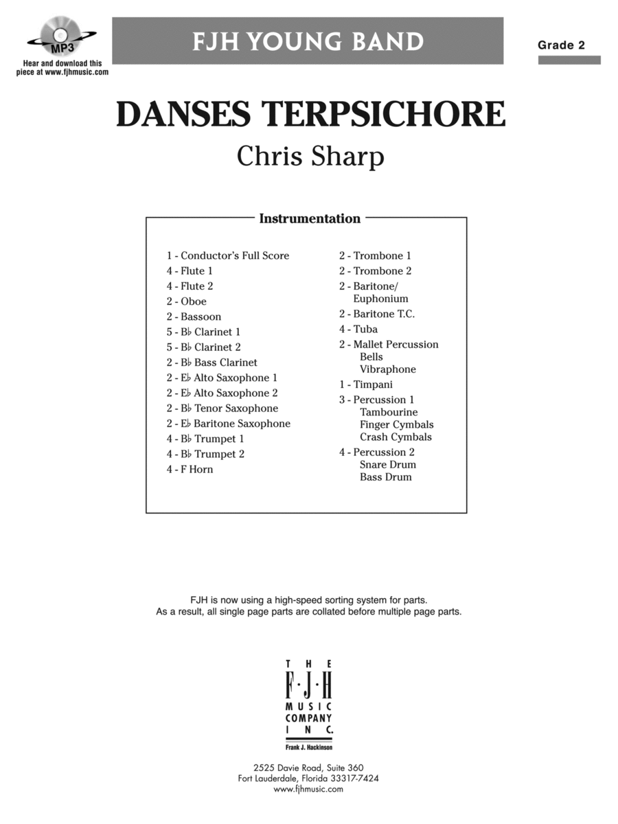 Danses Terpsichore: Score Concert Band scores gallery preview page 1