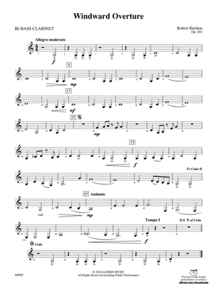 Windward Overture: B-flat Bass Clarinet