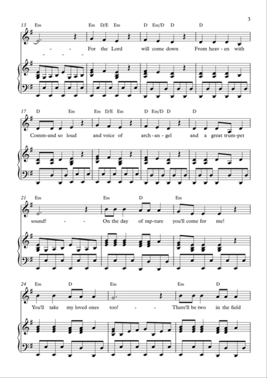 Lord I'm Goin' With You! Lord I'm Goin' With You! Voice scores gallery preview page 3