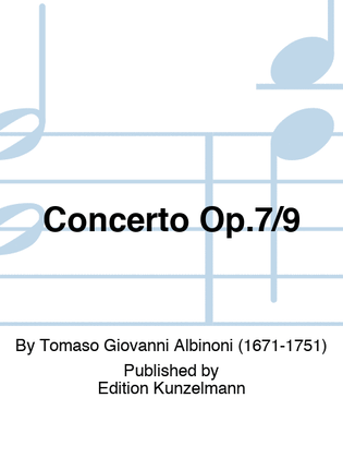 Book cover for Concerto Op. 7/9