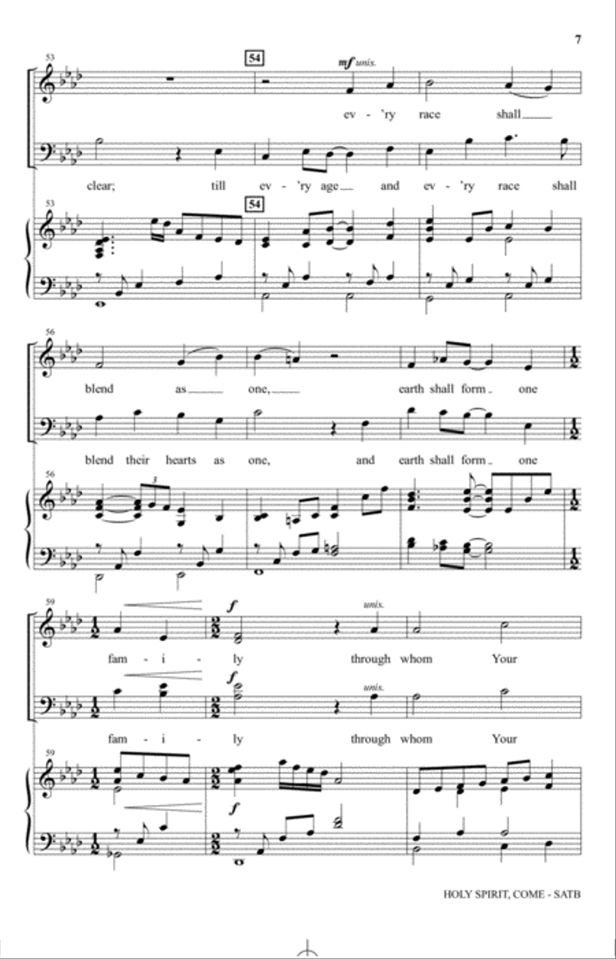 Holy Spirit, Come 4-Part scores gallery preview page 6
