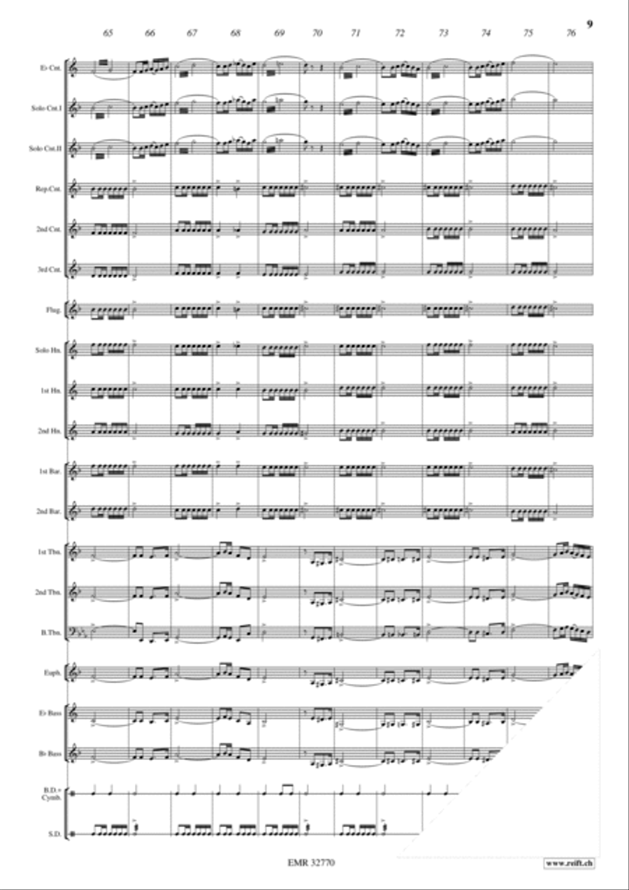 Kiwanis March Kiwanis March Brass Band scores gallery preview page 9