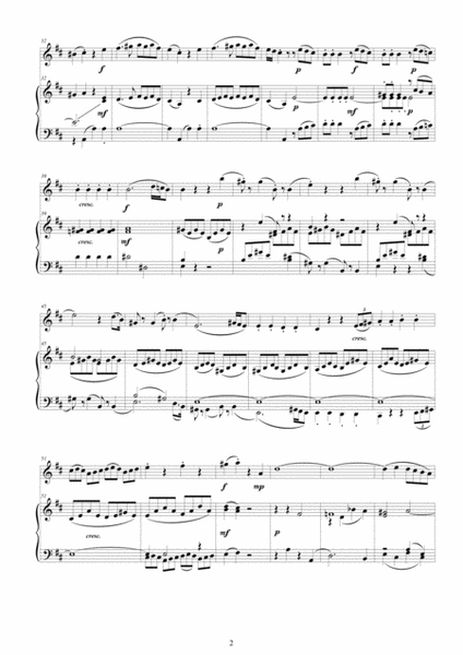 Mozart – Hoffmeister Quartet No.20 in D major K499 for Flute and Piano - Score and Part image number null