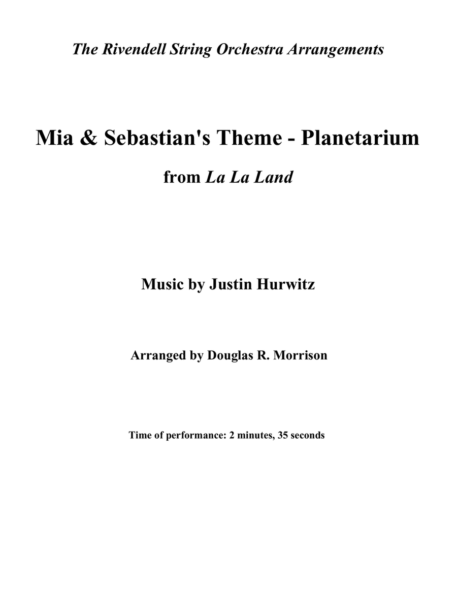 Mia & Sebastian's Theme String Orchestra scores gallery preview page 1