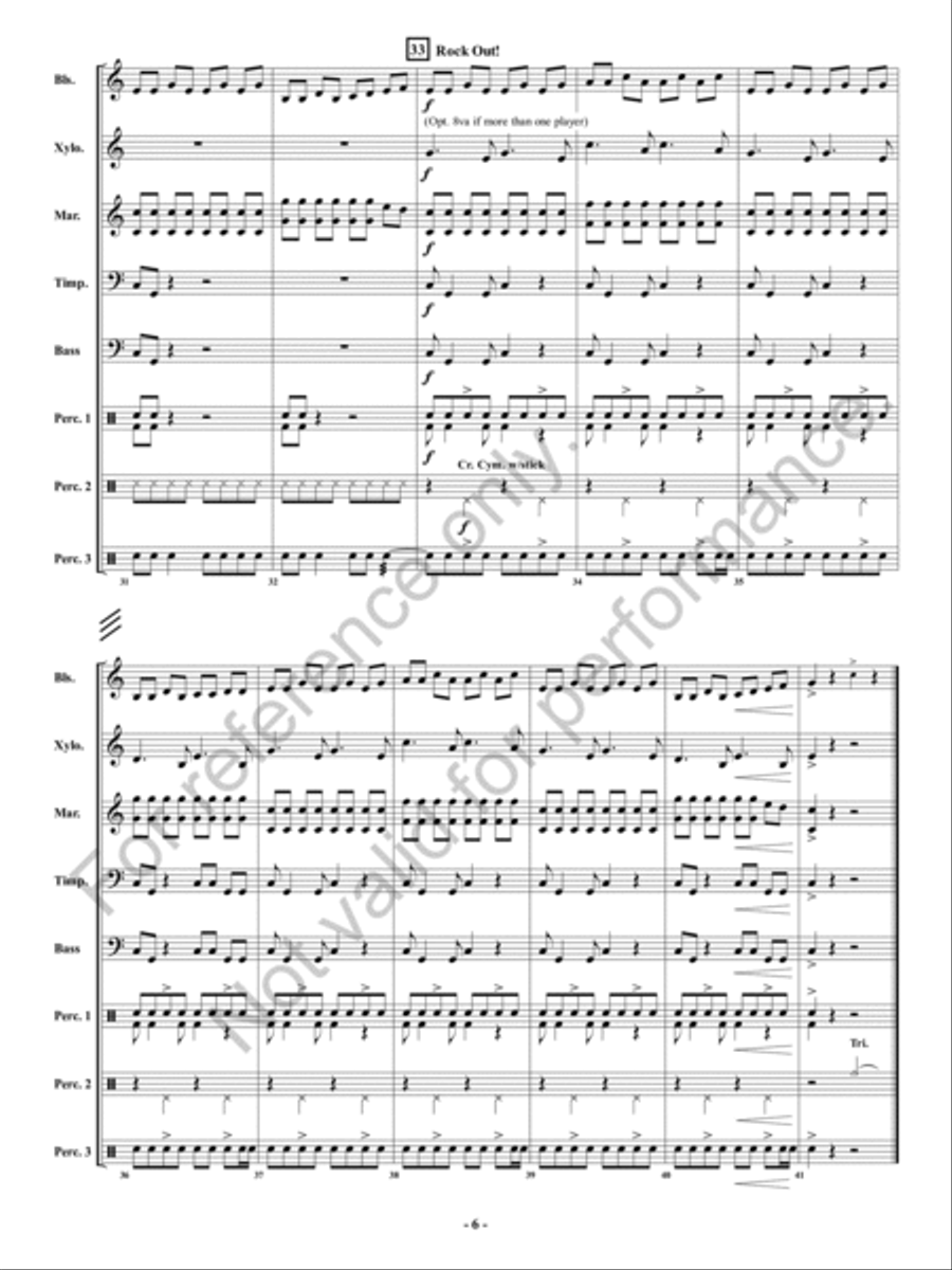 Comets Percussion Ensemble scores gallery preview page 7