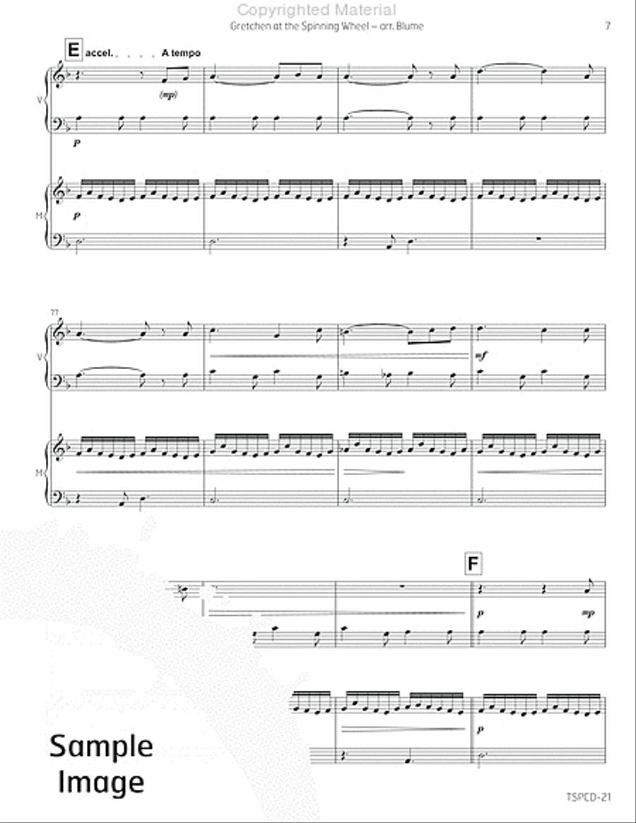 Gretchen at the Spinning Wheel Marimba scores gallery preview page 10