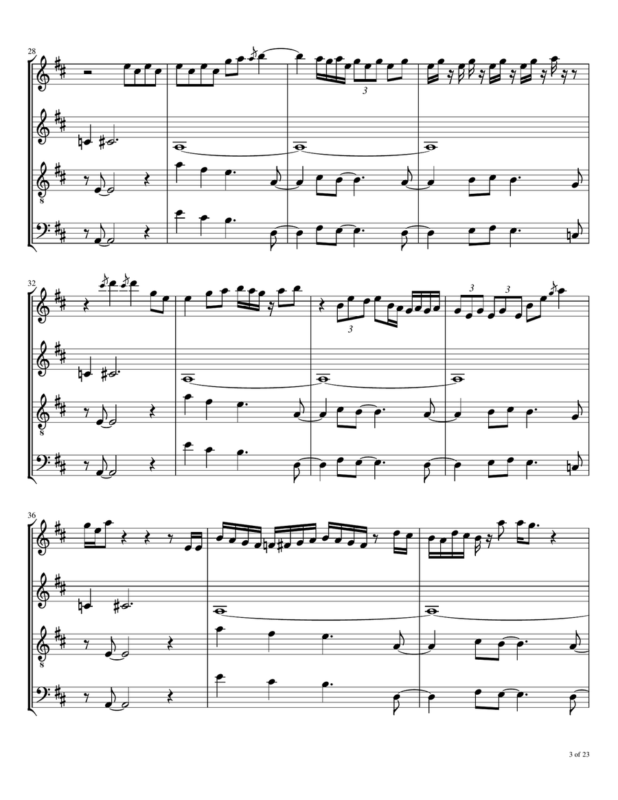 School Days Woodwind Quartet scores gallery preview page 4