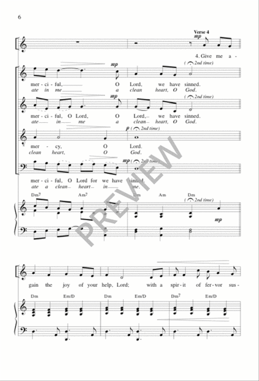 Psalm and Gospel Acclamation for Lent 4-Part scores gallery preview page 5