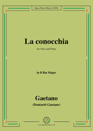Donizetti-La conocchia,in B flat Major,for Voice and Piano