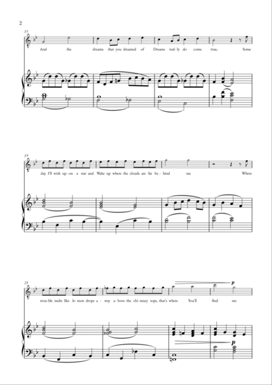 Over The Rainbow Voice scores gallery preview page 2