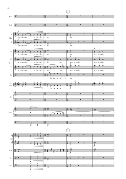 Federico Biscione: TÒTE ERÈI (ES-22-001) mottetto concertato per baritono, coro e piccola orchestra