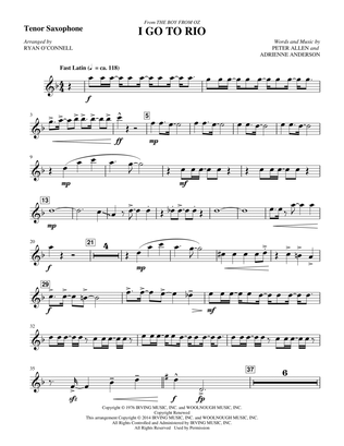 I Go to Rio (from The Boy From Oz) (arr. Ryan O'Connell) - Tenor Sax