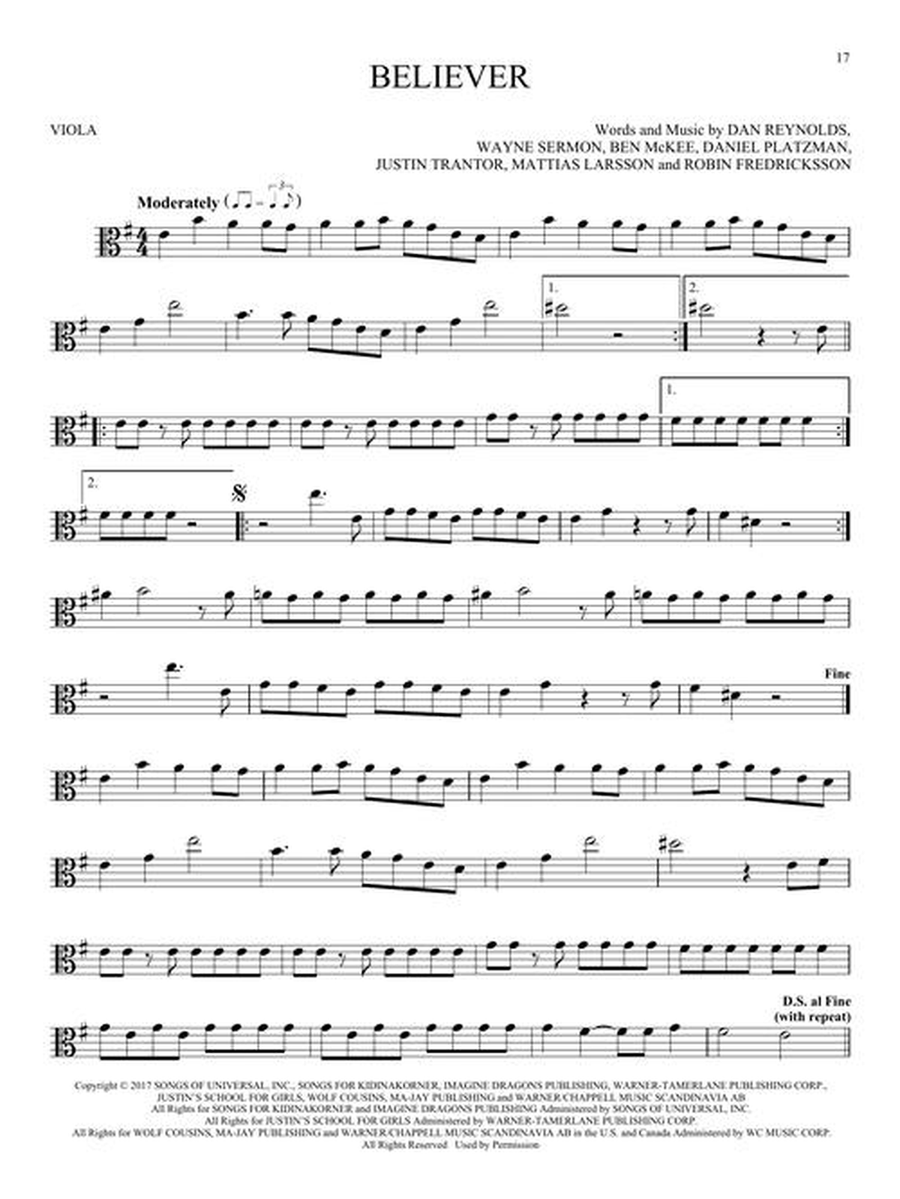 101 Simple Songs Viola Solo scores gallery preview page 5