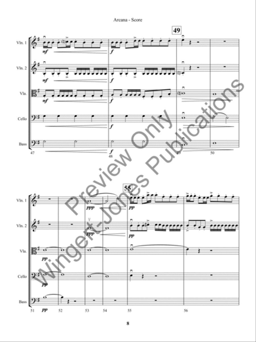 Arcana (Score) Arcana (Score) String Orchestra scores gallery preview page 11