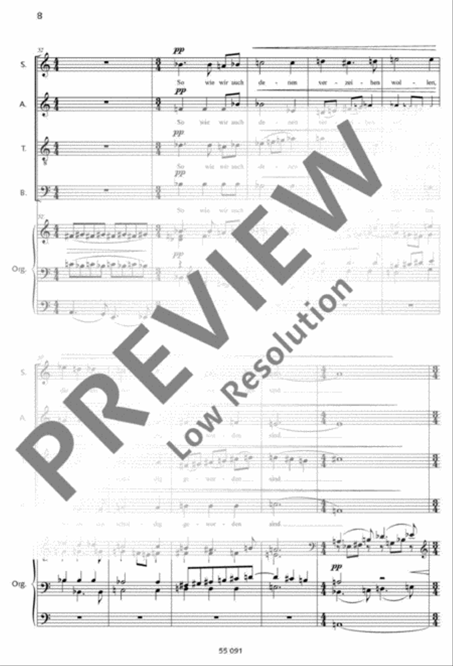 Unser Vater Mixed Choir scores gallery preview page 9