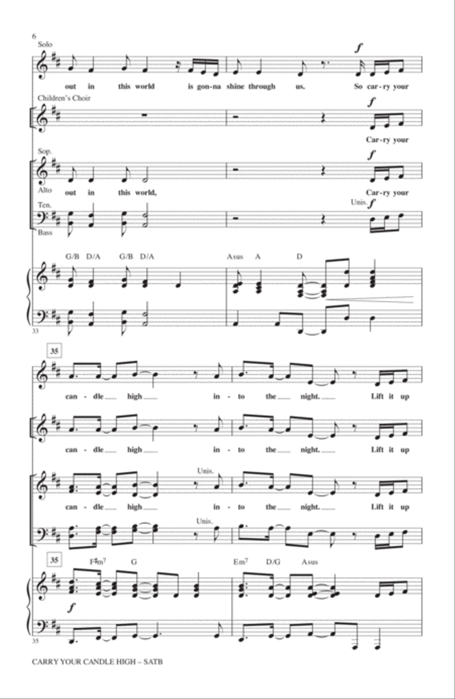Carry Your Candle High 4-Part scores gallery preview page 5