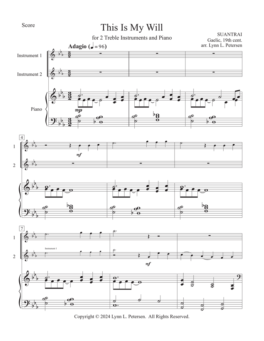 This Is My Will (SUANTRAI) Piano scores gallery preview page 6