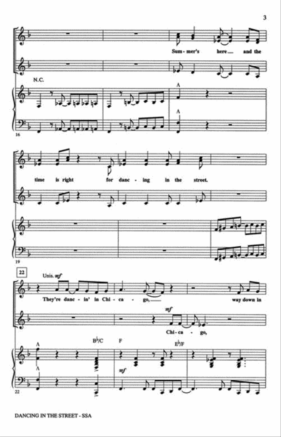 Dancing in the Street SSA scores gallery preview page 4