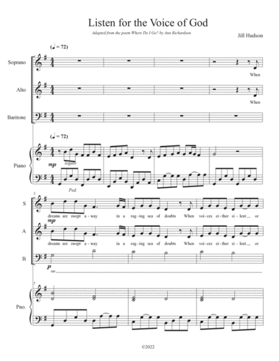 Listen for the Voice of God 3-Part scores gallery preview page 3