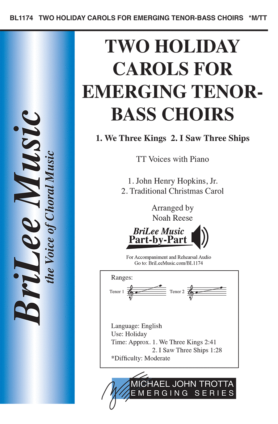 Two Holiday Carols for Emerging Tenor-Bass Choirs Choir scores gallery preview page 1