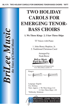 Book cover for Two Holiday Carols for Emerging Tenor-Bass Choirs