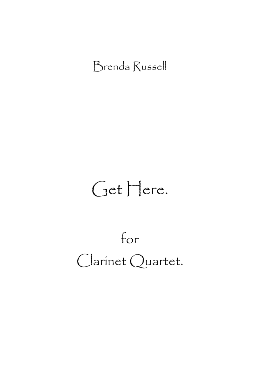 Get Here Get Here Clarinet Quartet scores gallery preview page 1