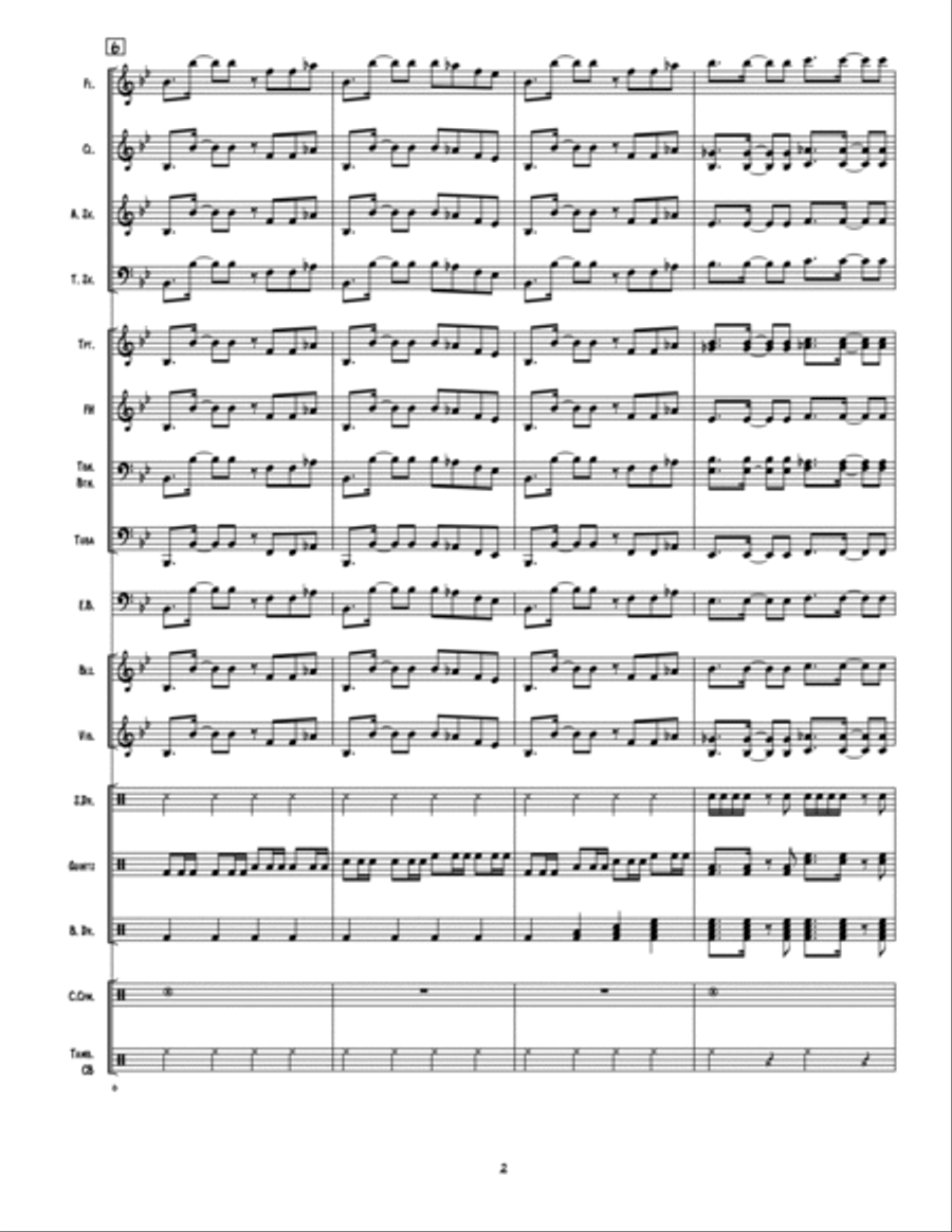 Gangnam Style Marching Band scores gallery preview page 2