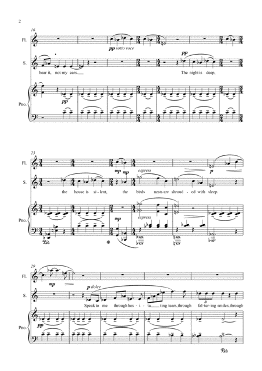 Tagore Love Songs No.1 - Do not keep to yourself Small Ensemble scores gallery preview page 2
