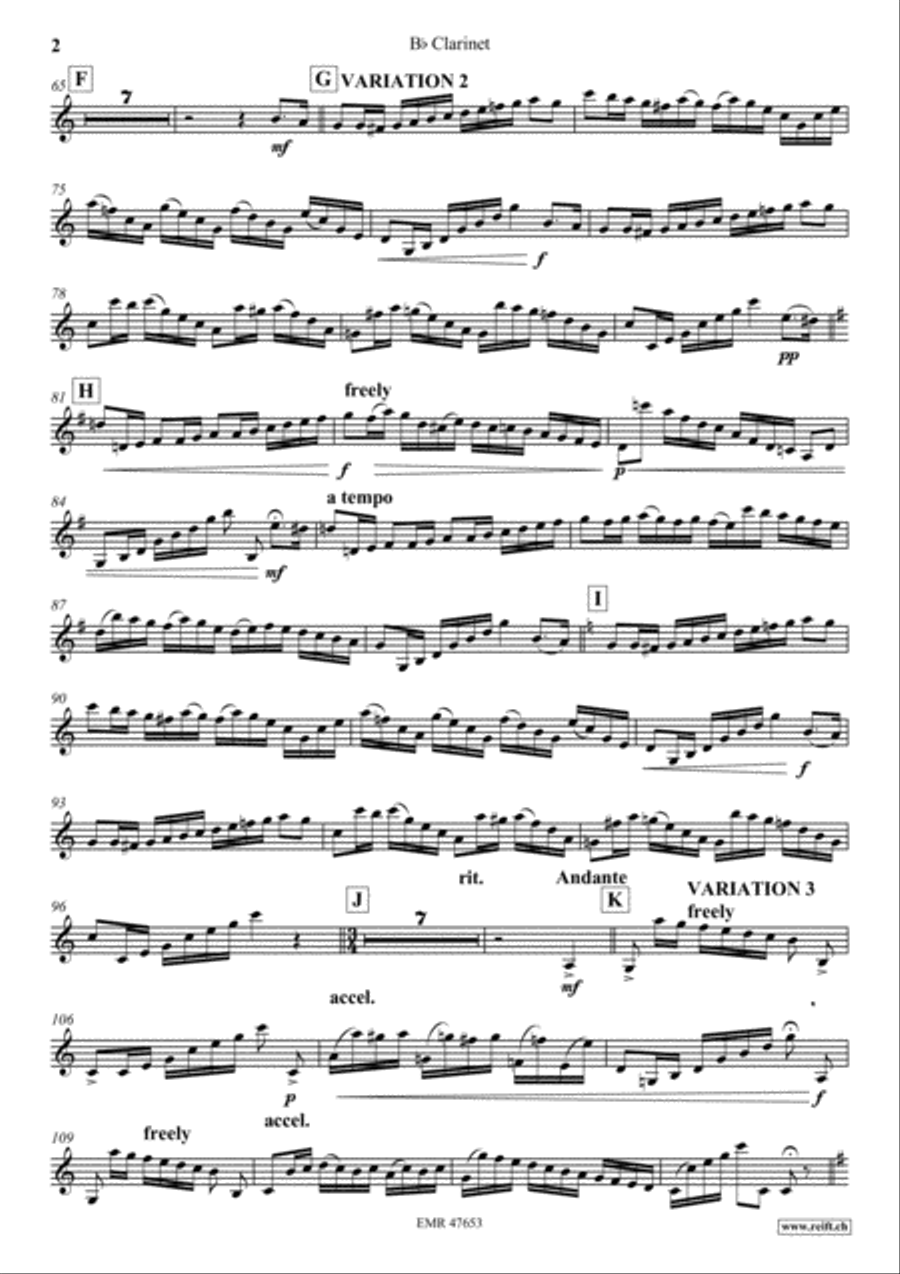 Air Varie Air Varie Clarinet Solo scores gallery preview page 3