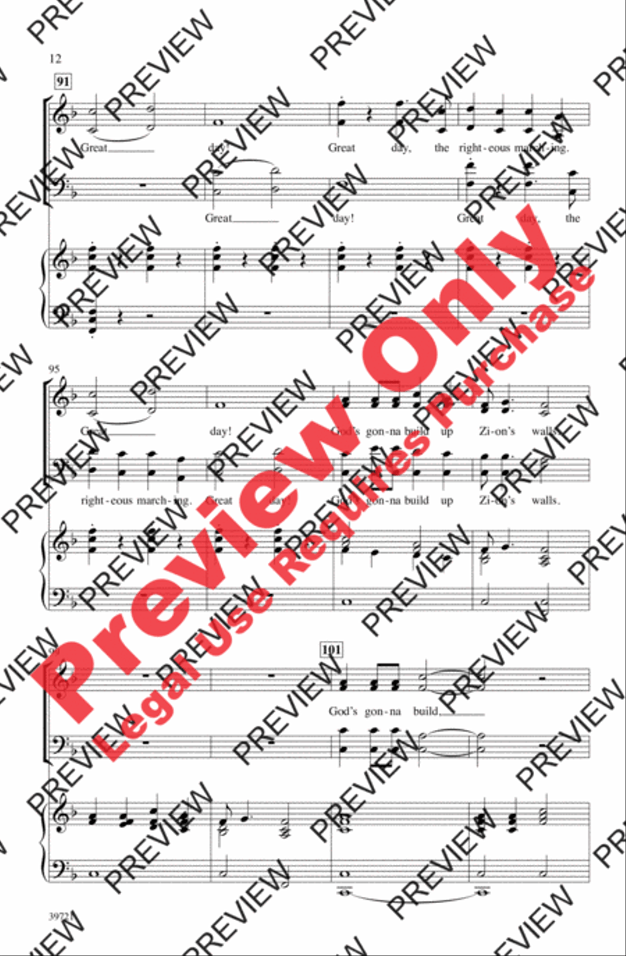 Great Day! 4-Part scores gallery preview page 12