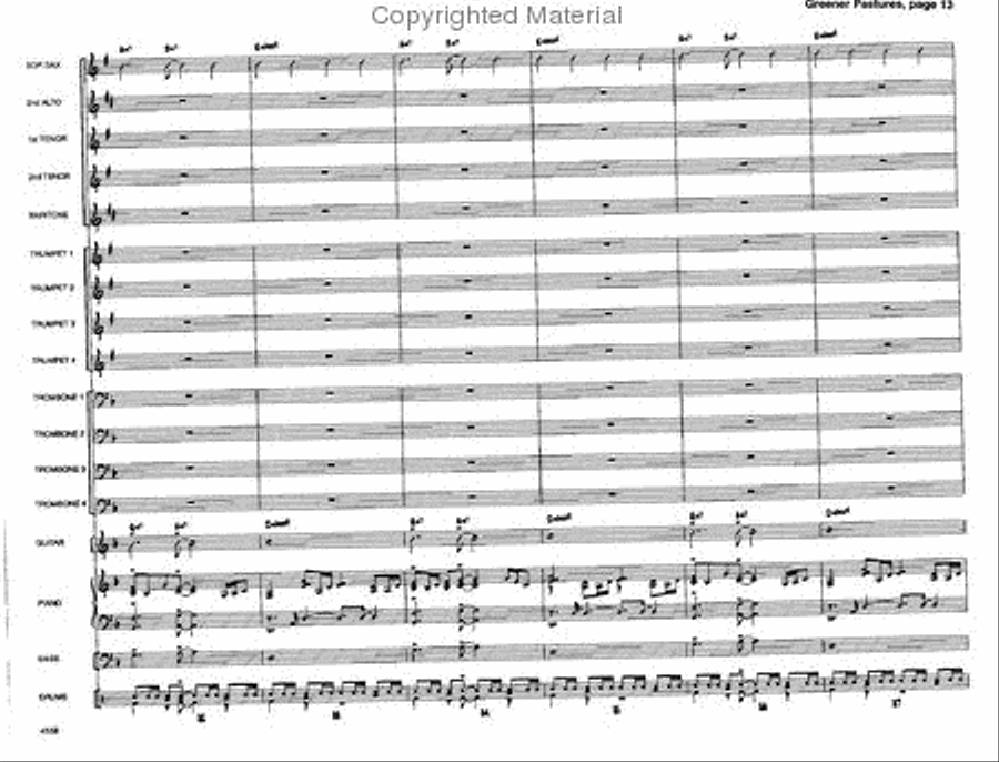 Greener Pastures Greener Pastures Jazz Ensemble scores gallery preview page 14
