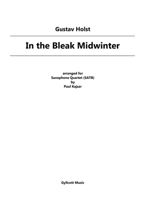 In the Bleak Midwinter (Saxophone Quartet)