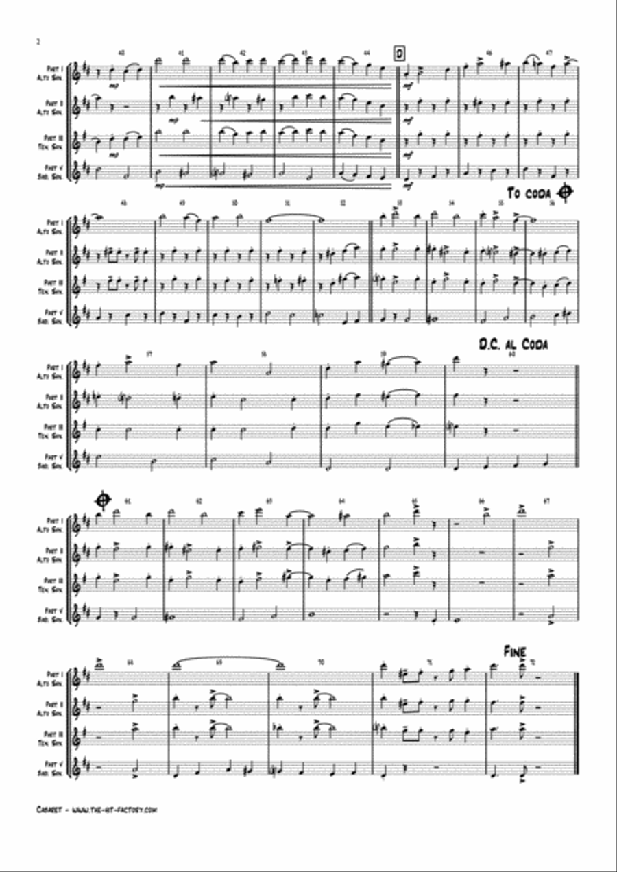 Cabaret Woodwind Quartet scores gallery preview page 2