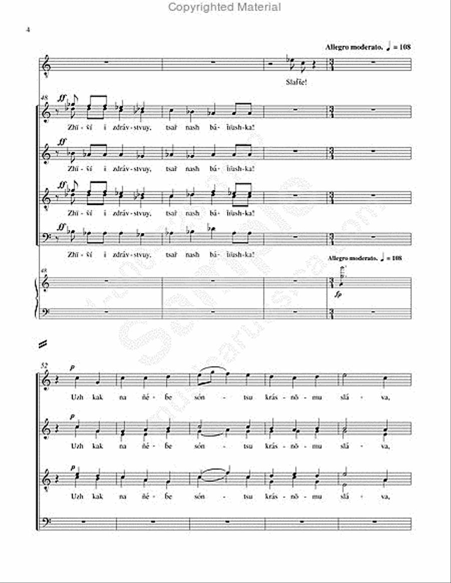 Coronation Scene from 'Boris Godunov' (Choral Parts) 4-Part scores gallery preview page 3
