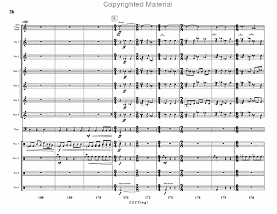 ZZZZing! ZZZZing! Percussion Ensemble scores gallery preview page 27