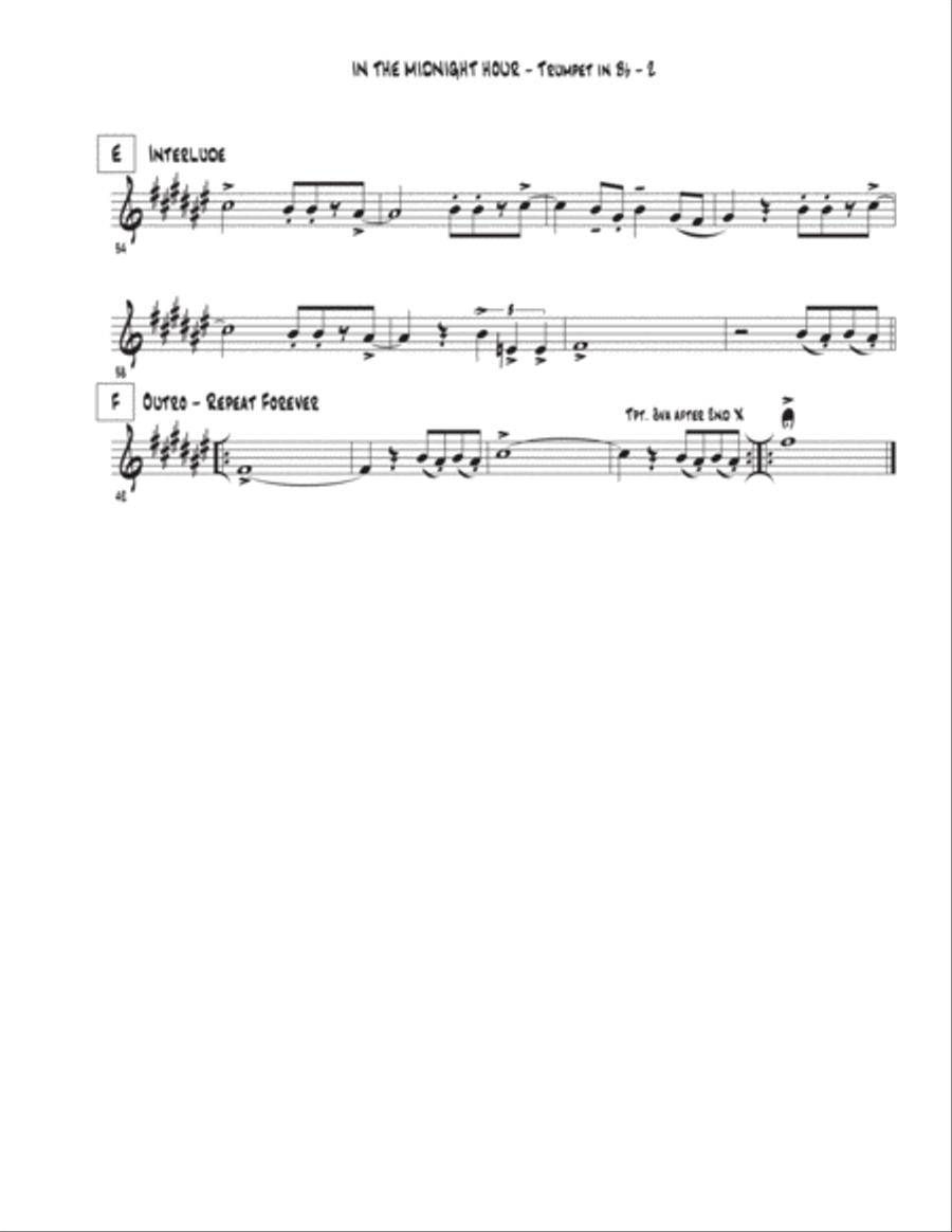 In The Midnight Hour In The Midnight Hour Tenor Saxophone scores gallery preview page 5