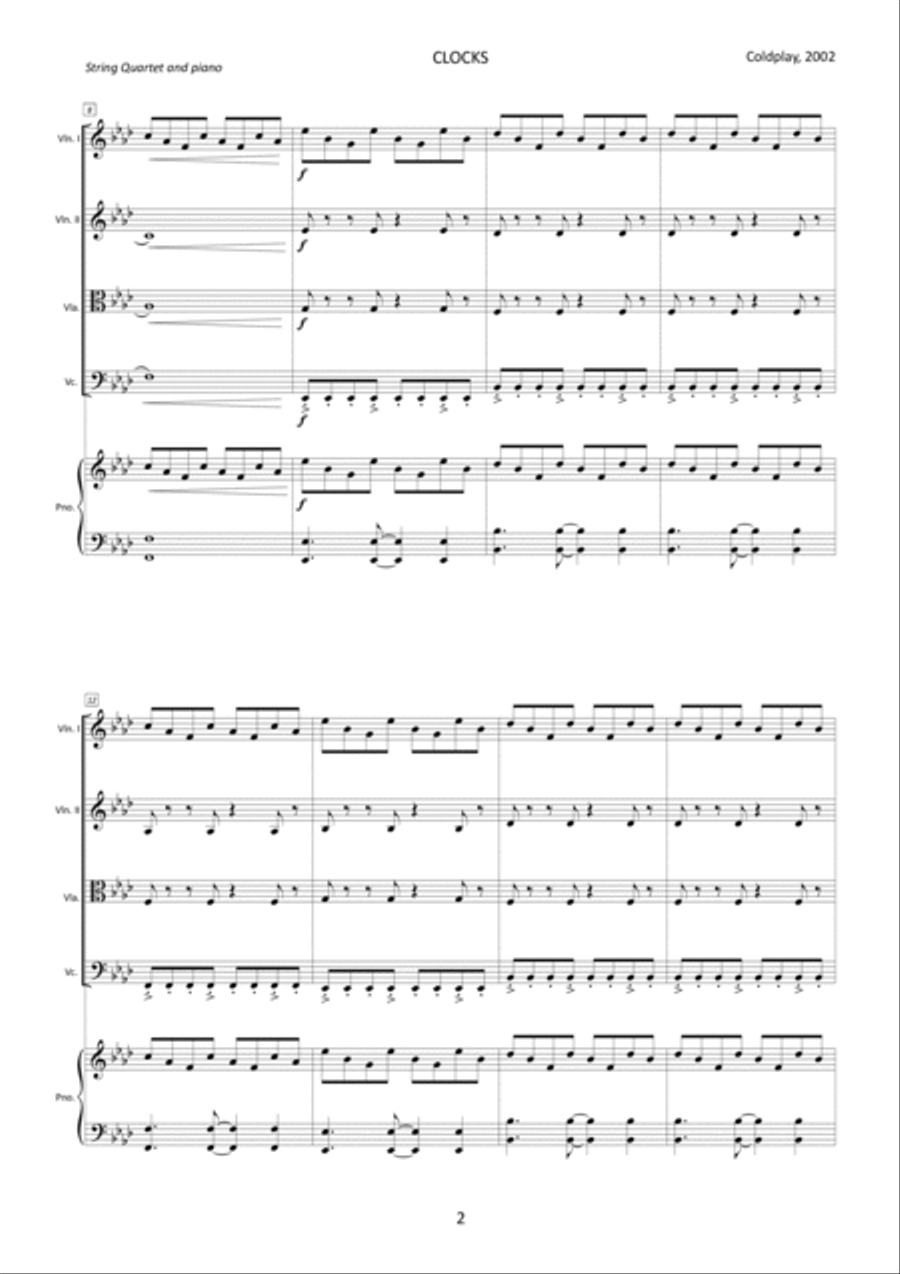 Clocks Clocks Piano Quartet scores gallery preview page 2
